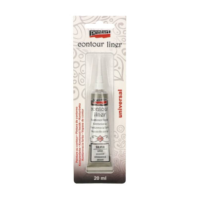 Акриловый контур Серебряный, 20 мл., Pentart