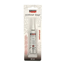 Белый акриловый контур, универсальный, 20 мл., Pentart