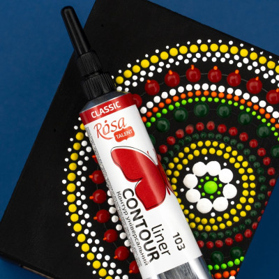 Акриловый контур Красный, 20 мл., Роса