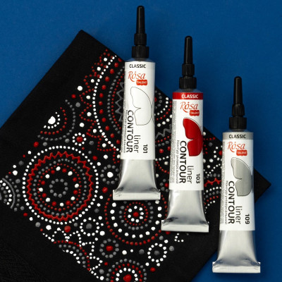 Акриловый контур Белый, 20 мл., Роса