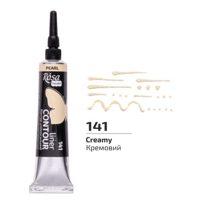 Акриловый контур Кремовый перламутровый, Роса