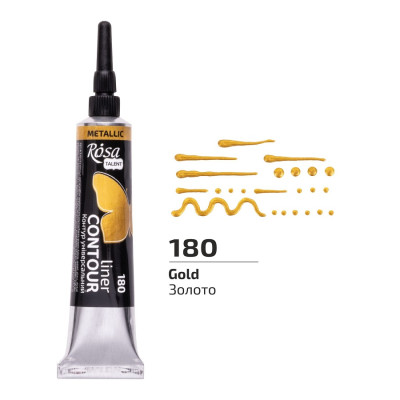 Акриловый контур Золото, 20 мл., Роса