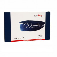 Набір акварельних фарб, 24 кольори в кюветах, Класика ROSA Gallery 340124