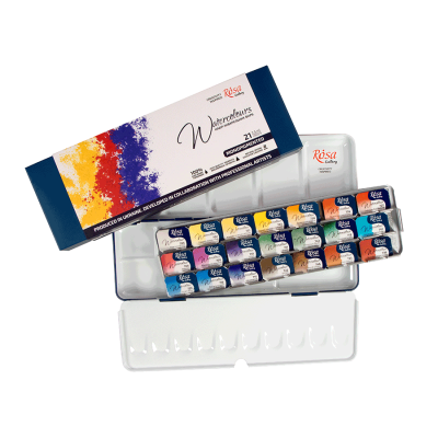 Акварельные краски в наборе, 21 цвет, ROSA 3403221