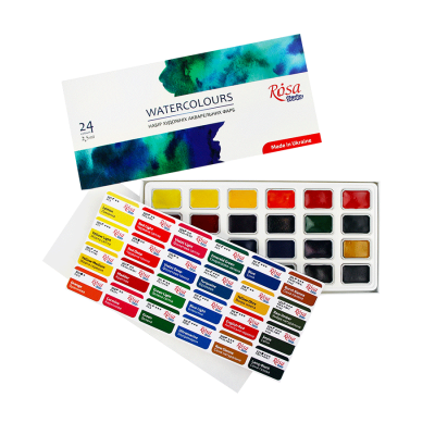 Акварельные краски Роса 24 цвета 340324