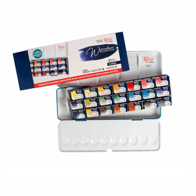 Акварельные краски в наборе, 21 цвет, ROSA 3403321