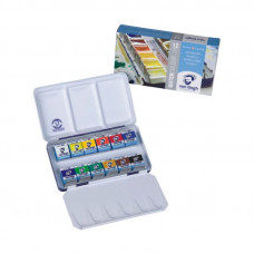 Набір акварельних фарб, 12 кольорів в кюветах, в металевому пеналі, Van Gogh Royal Talens