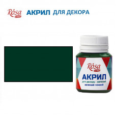 Зелений темний, акрил для декору, 20 мл, ROSA Talent