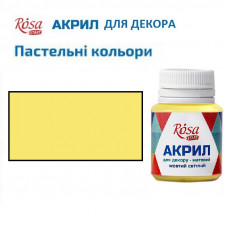 Жовтий світлий, акрил для декору, 20 мл, ROSA Talent