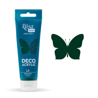 Зелений, матовий, Акрил для декору, 75 мл, ROSA Talent