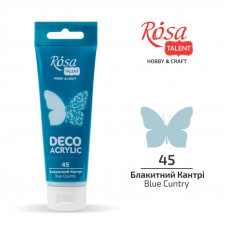 Блакитний кантрі, матовий, Акрил для декору, 75 мл, ROSA Talent