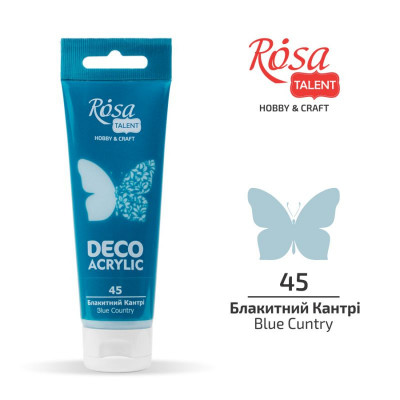 Блакитний кантрі, матовий, Акрил для декору, 75 мл, ROSA Talent