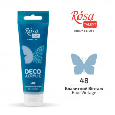 Блакитний вінтаж, матовий, Акрил для декору, 75 мл, ROSA Talent Блакитний вінтаж, матовий, Акрил для декору, 75 мл, ROSA Talent