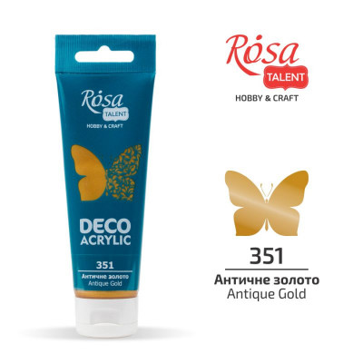 Античне золото, металік, Акрил для декору, 75 мл, ROSA Talent Античне золото, металік, Акрил для декору, 75 мл, ROSA Talent