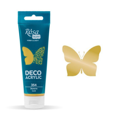 Золото, металік, Акрил для декору, 75 мл, ROSA Talent