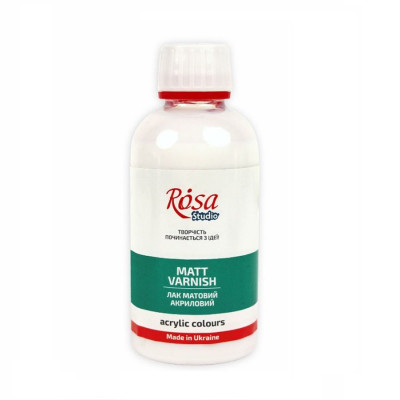 Лак акриловий, 250 мл., матовий, ROSA Studio