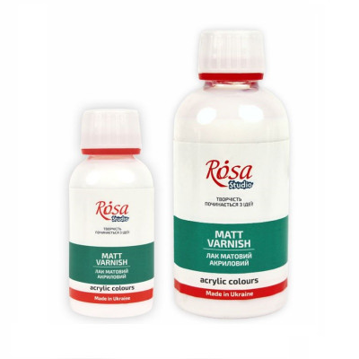 Лак акриловий, 250 мл., матовий, ROSA Studio