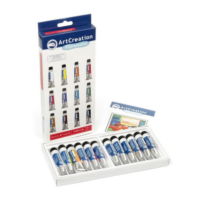 Набір акрилових фарб, 12 кольорів по 12 мл., ArtCreation Royal Talens Набір акрилових фарб, 12 кольорів по 12 мл., ArtCreation Royal Talens