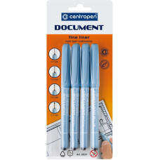 Набір чорних лінерів, 4 шт., CENTROPEN 2631/04