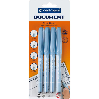 Лінери у наборі 4 шт. Центропен 2631/4/BL