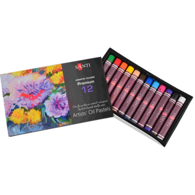 Пастель масляна в наборі 12 кольорів Санті 35318