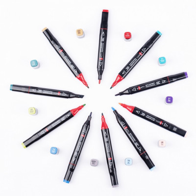 Спиртовые маркеры Санти в наборе 80шт. 390601