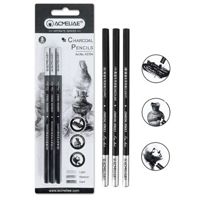 Угольные карандаши, 3 шт. разной жесткости 43704
