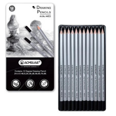 Набір графітових олівців, 12 шт. від 2H до 8B, в металевому пеналі, 44053 Acmeliae
