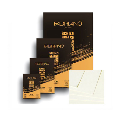 Склейка для эскизов Schizzi Sketch A3 (29,7x42 см), 90г / м2, 100л., Fabriano Склейка для эскизов Schizzi Sketch A3 (29,7x42 см), 90г / м2, 100л., Fabriano