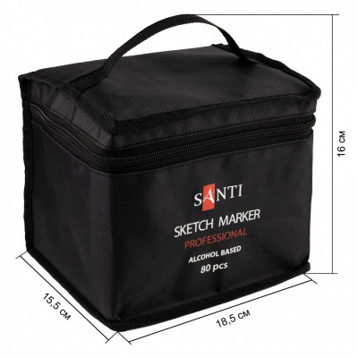 Спиртовые маркеры Санти в наборе 80шт. 390601