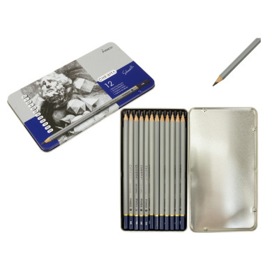 Графітові олівці, 12 шт. 2H-9B 8015 Marco