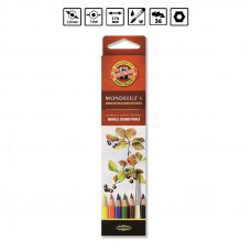 Набір акварельних олівців, 6 шт., Mondeluz Koh-I-Noor 3715 Набір акварельних олівців, 6 шт., Mondeluz Koh-I-Noor 3715