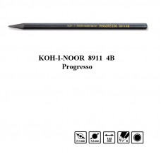 Карандаш бездревесный Progresso 8911 4B, Koh-i-Noor
