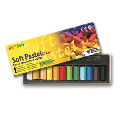 Пастель сухая мягкая в наборе 12 цветов MPS-12