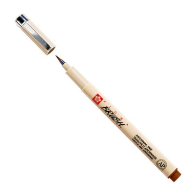 Лайнер-кисть коричневая, PIGMA Brush, Sakura