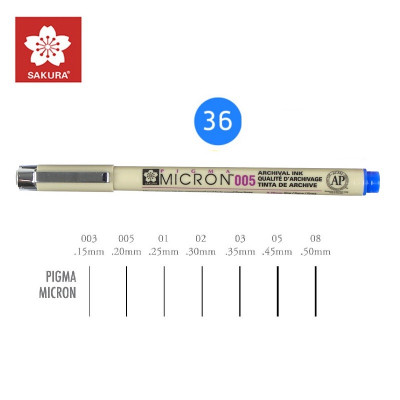 Синій Лінер 0.2 мм., PIGMA Micron (0.05), Sakura
