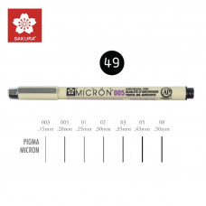 Чорний Лінер 0.2 мм., PIGMA Micron (0.05), Sakura Чорний Лінер 0.2 мм., PIGMA Micron (0.05), Sakura