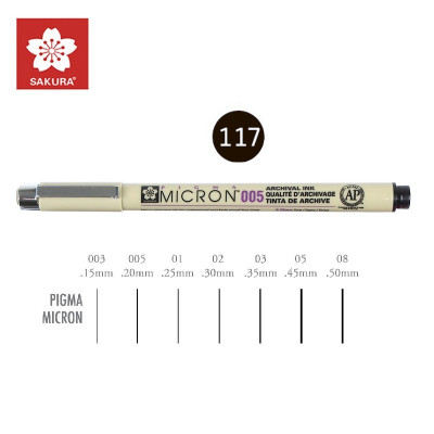 Сепія Лінер 0.25 мм., PIGMA Micron (0.1), Sakura