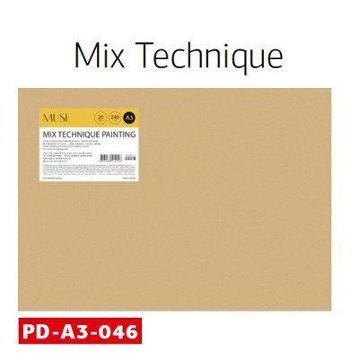 Набір паперу для акварелі, А3, 20 л., 300 г/м2, MUSE Школярик