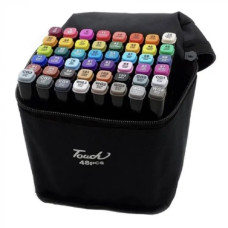 Набор скетч маркеров, 48 цветов, спиртовые, двухсторонние, Touch cool