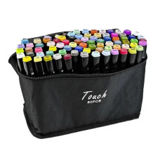 Набор скетч маркеров, 80 цветов, спиртовые, двухсторонние, Touch cool
