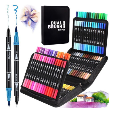 Набор акварельных скетч маркеров 100шт. SMW-100DB