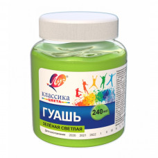Зелена світла гуашева фарба, 240 мл., Луч Зелена світла гуашева фарба, 240 мл., Луч