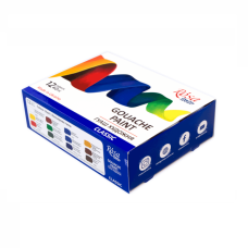 Набір гуашевих фарб, 12 кольорів по 40 мл., ROSA Studio 221541