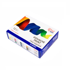 Набір гуашевих фарб, 12 кольорів по 20 мл., ROSA Studio 221542