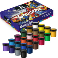 Набір гуашевих фарб, 24 кольори по 20 мл., PREMIUM ART Kompozit