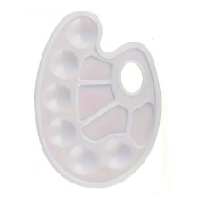 Палітра пластикова для малювання, овальна, з лунками, 16.5x22.5 см., P225 Art Nation Палітра пластикова для малювання, овальна, з лунками, 16.5x22.5 см., P225 Art Nation