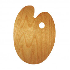 Палитра 20*30 см, деревянная, промаслянная, овальная