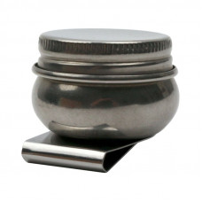 Маслёнка одинарная, металлическая с крышкой (4,2 см)