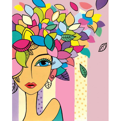 Кокетка, акрилова картина за номерами, набір Rosa Start